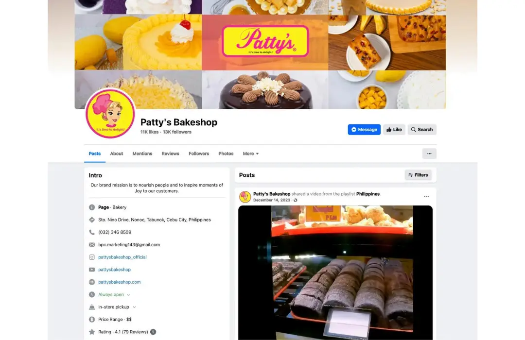 Patty's Bakeshop Social Media Marketing Campaign 8 Pattys Bakeshop - Social Media Marketing