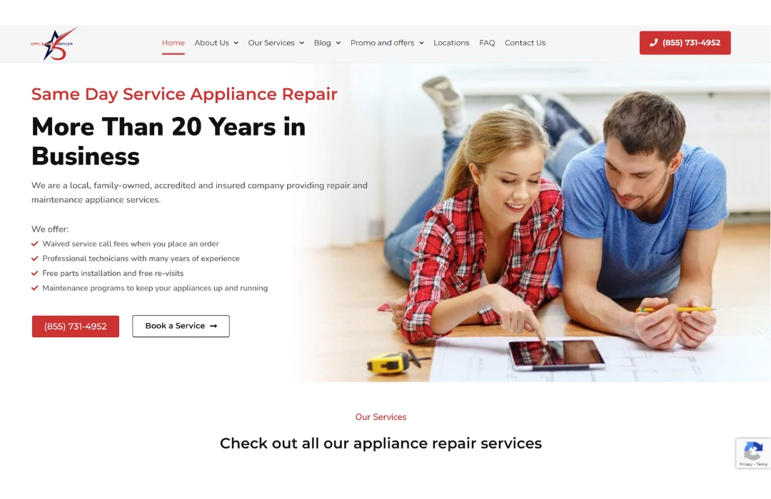 Case Study: SEO Performance Improvement for 5 Star Appliance Repair 3 Ensight's SEO Portfolio